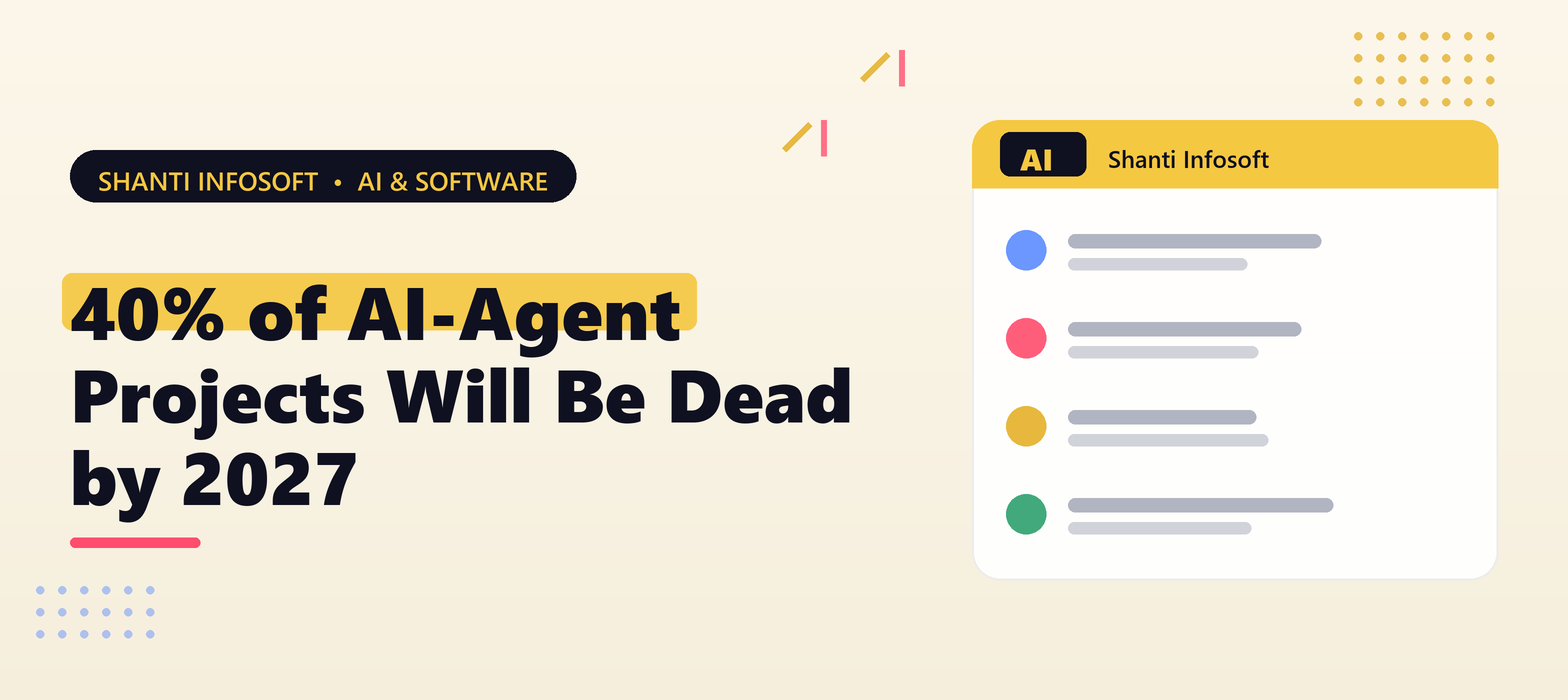 40% of AI-Agent Projects Will Be Dead by 2027. Here's Which Side of the Line You're On. &mdash; Shanti Infosoft 2026
