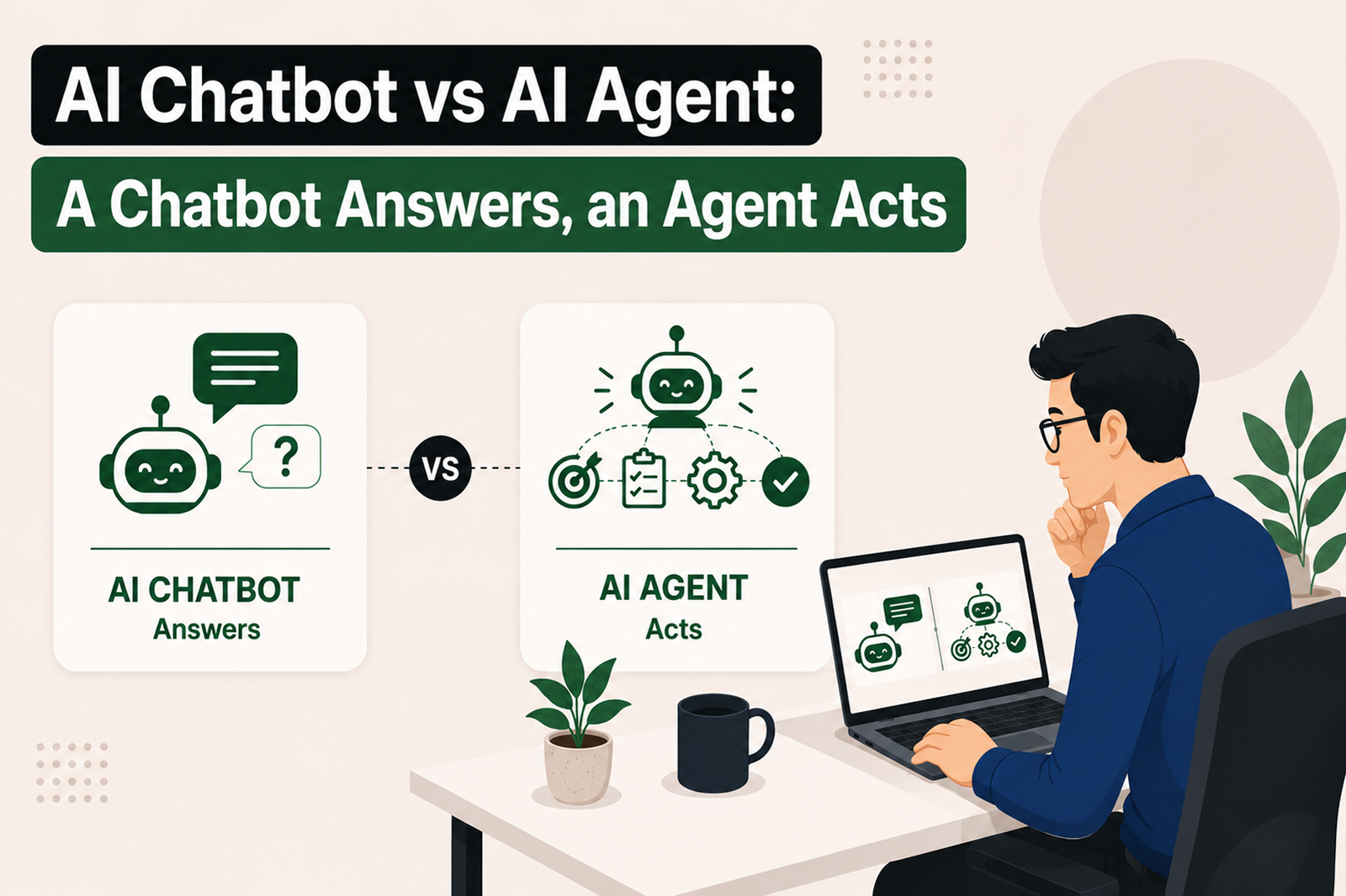 AI Chatbot vs AI Agent: A Chatbot Answers, an Agent Acts - Shanti Infosoft 2026