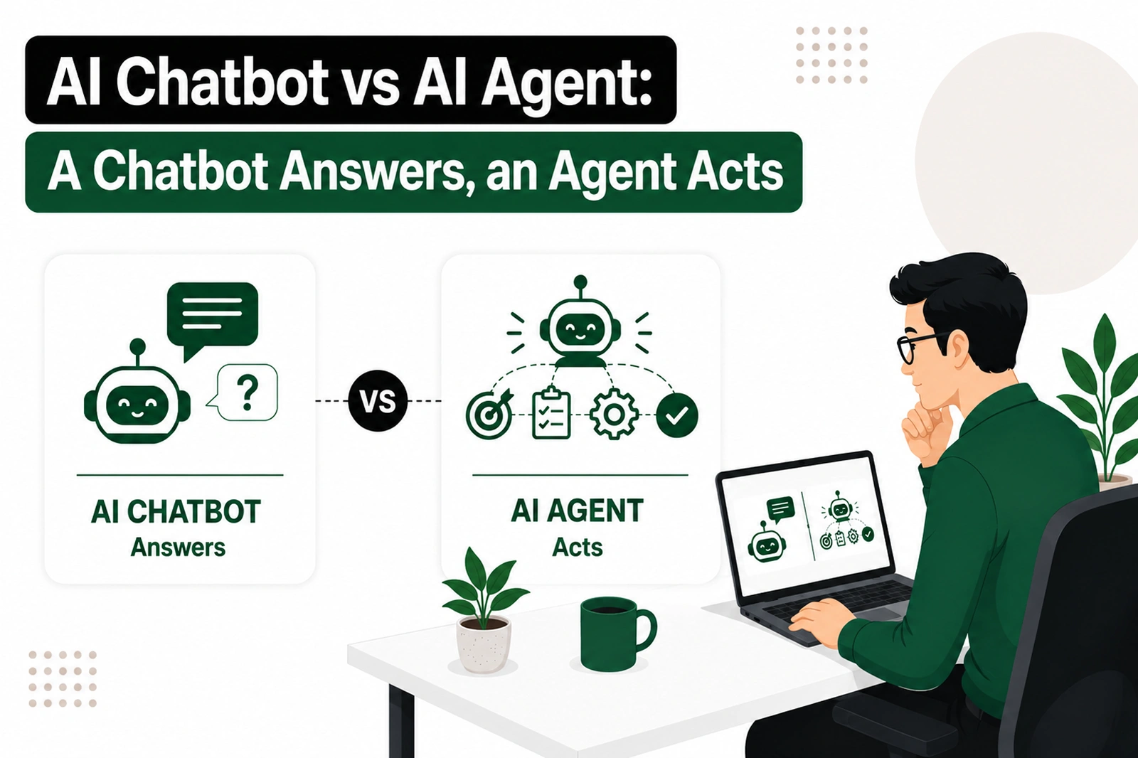 AI Chatbot vs AI Agent: A Chatbot Answers, an Agent Acts - Shanti Infosoft 2026