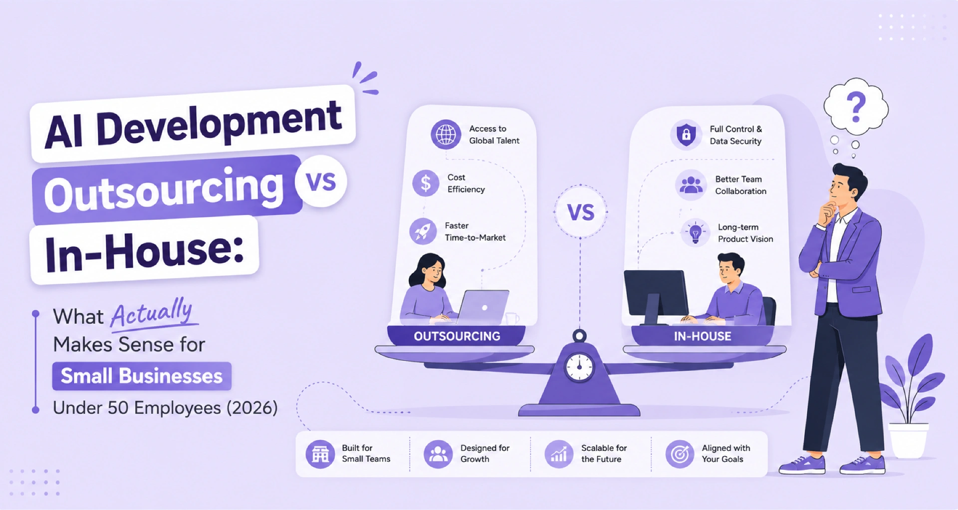 AI Development Outsourcing vs In-House: What Actually Makes Sense for Small Businesses Under 50 Employees (2026)