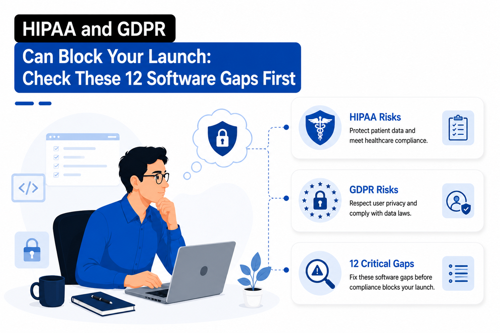 HIPAA and GDPR Can Block Your Launch: Check These 12 Software Gaps First - Shanti Infosoft 2026