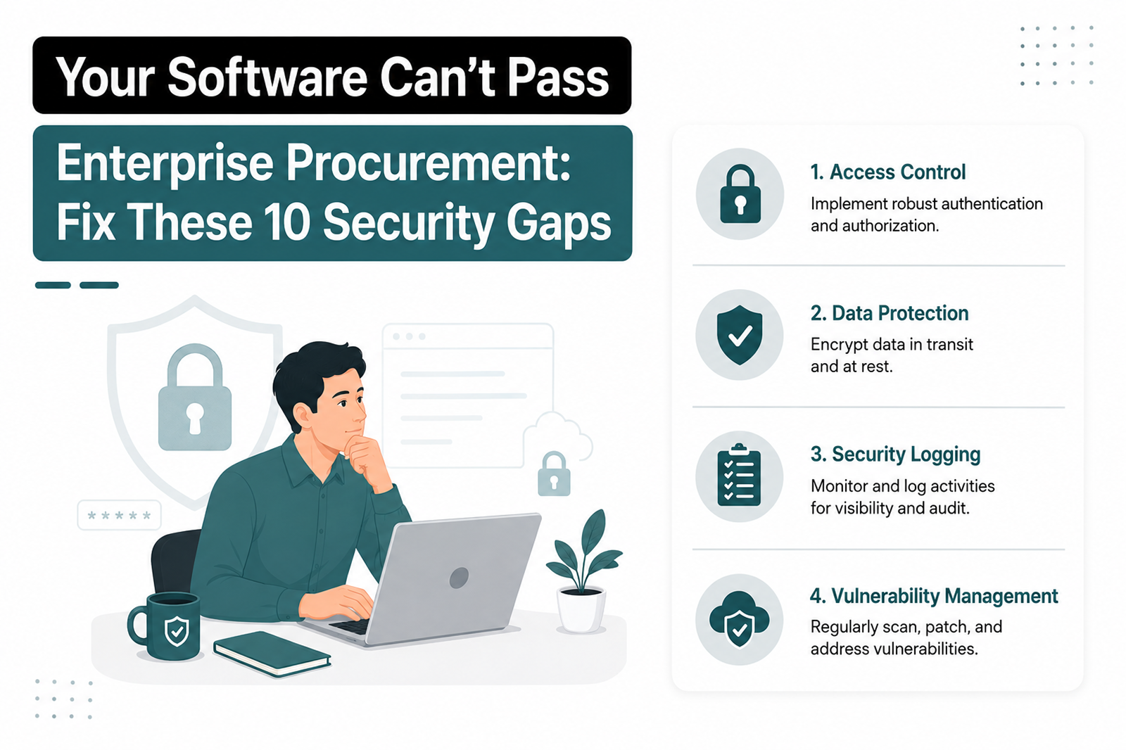 Your Software Can't Pass Enterprise Procurement: Fix These 10 Security Gaps - Shanti Infosoft 2026