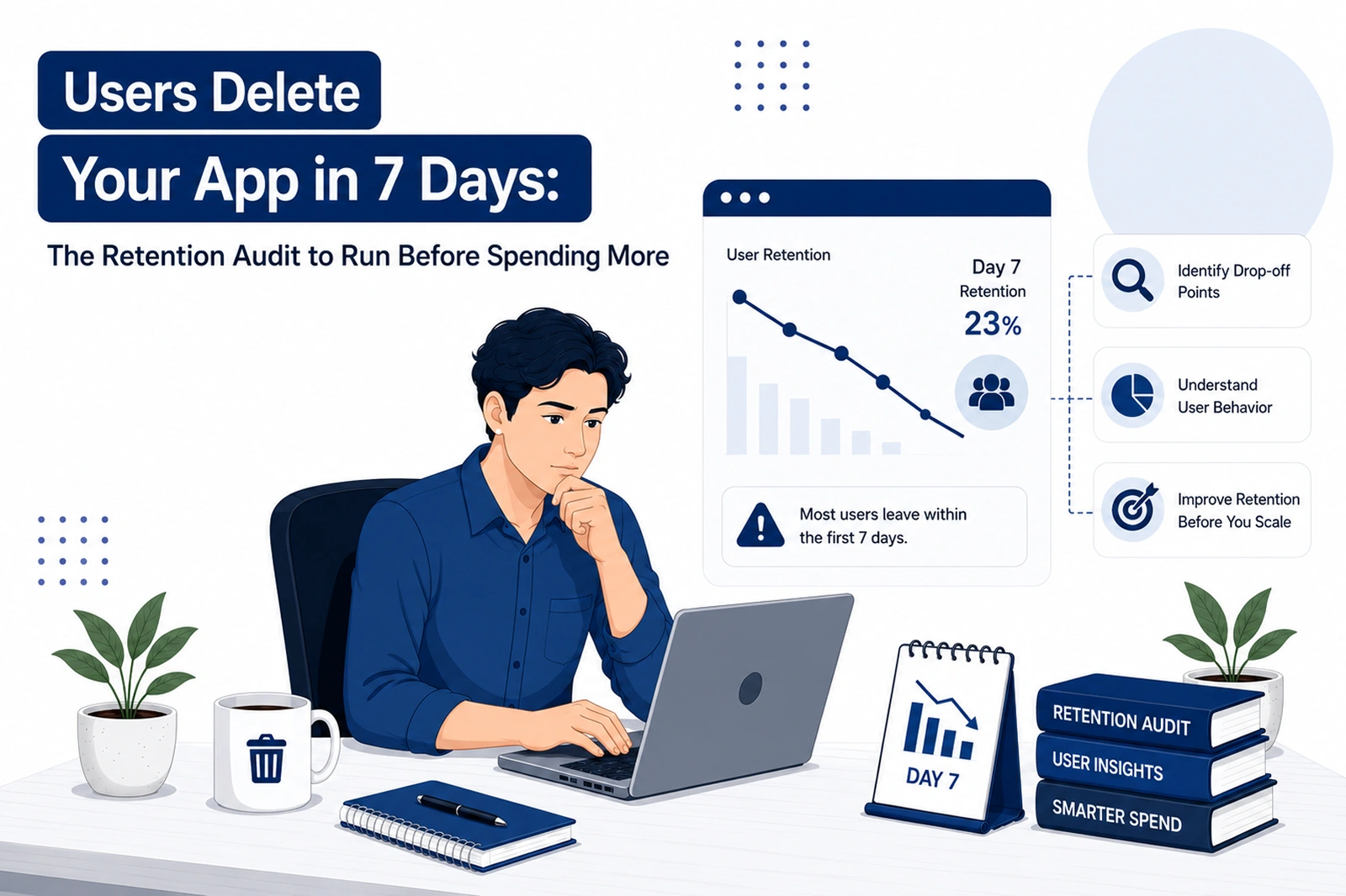 Users Delete Your App in 7 Days: The Retention Audit to Run Before Spending More - Shanti Infosoft 2026