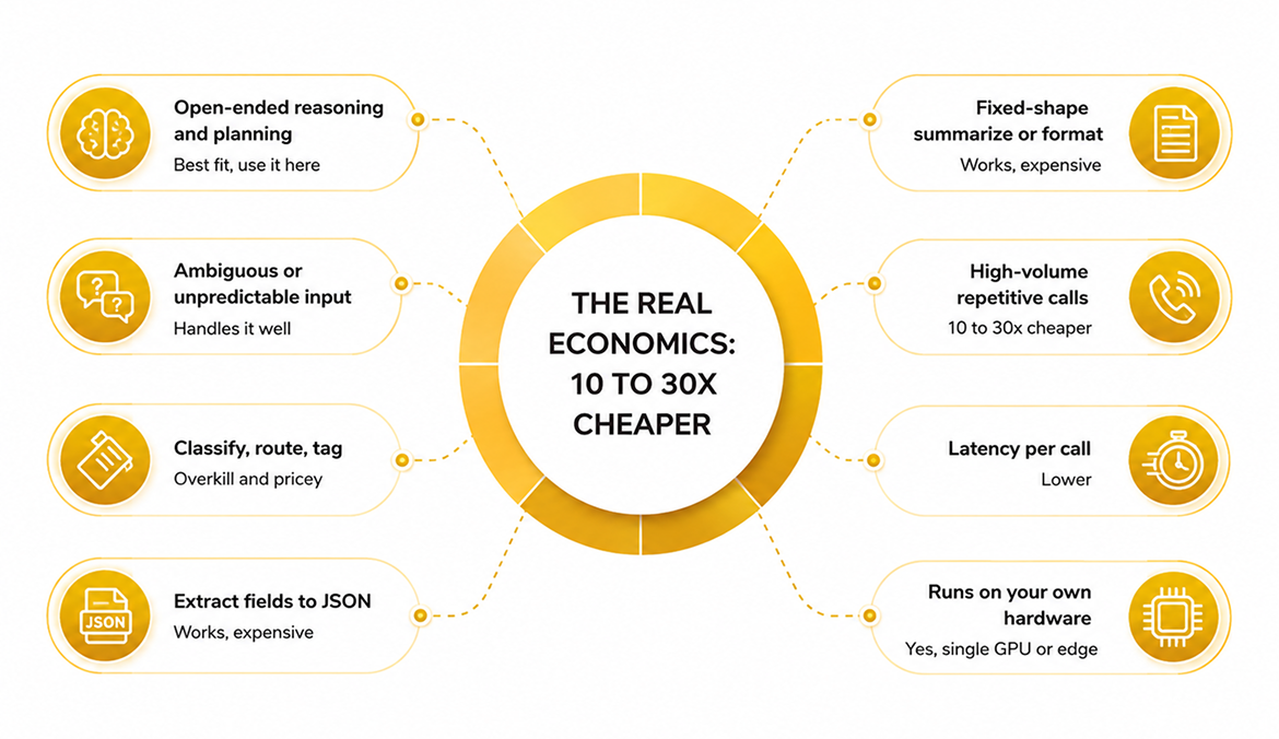 The real economics: 10 to 30x cheaper