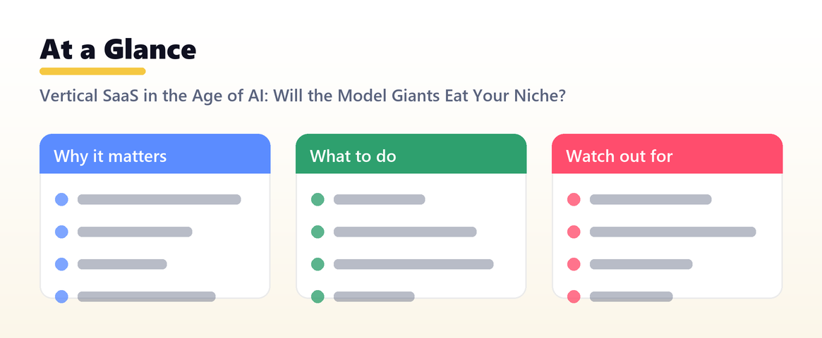 Vertical SaaS in the Age of AI: Will the Model Giants Eat Your Niche? — at a glance, Shanti Infosoft